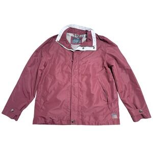 American Modern Alexander Julian‎ Jacket Mens Large Red Lined Windbreaker Zip